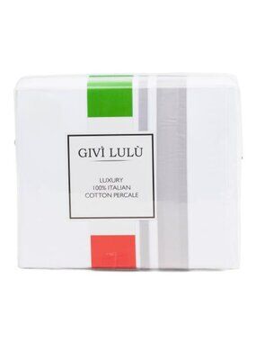 GIVI LULU Made In Italy 200tc Cotton Percale Sheet Set